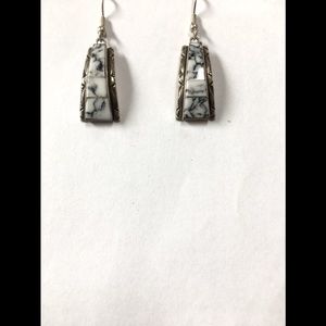 Sterling Silver White Buffalo Earrings S Francisco